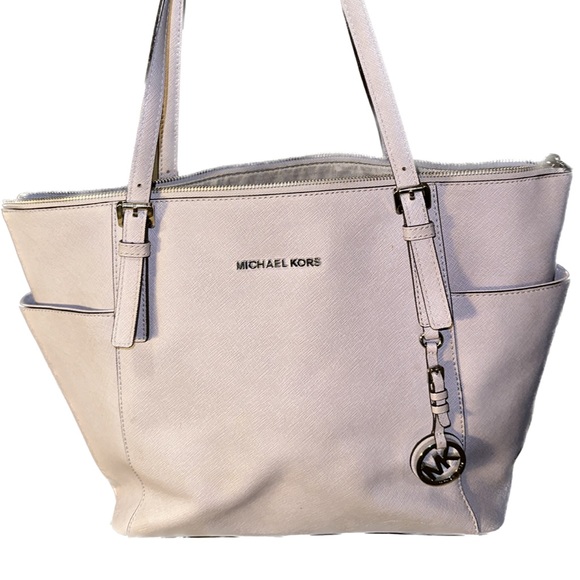 MICHAEL KORS JET SET HANDBAG 3F2STTT8L LEATHER TAUPE LEATHER HAND BAG - Picture 1 of 2